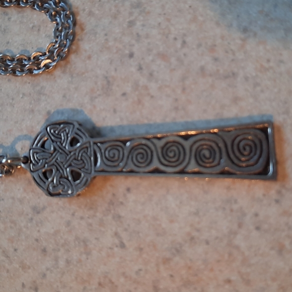 St. Justin pewter necklace - Picture 2 of 3